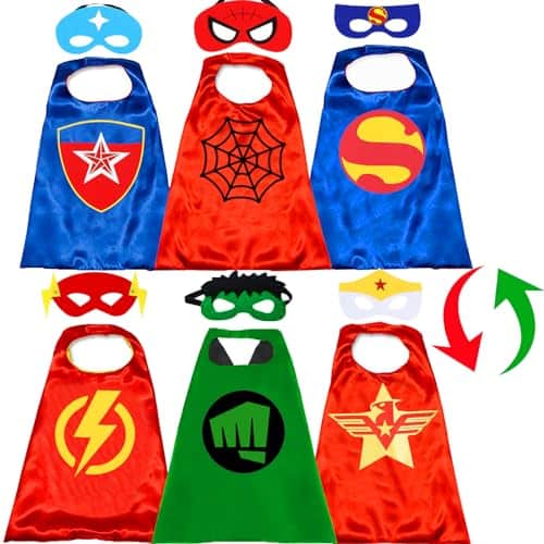 Superhero Capes And Mask For Kids Double Edged Superhero Costumes For Boys Superhero Toys For Kids Superhero Cape Christmas Boy Gifts