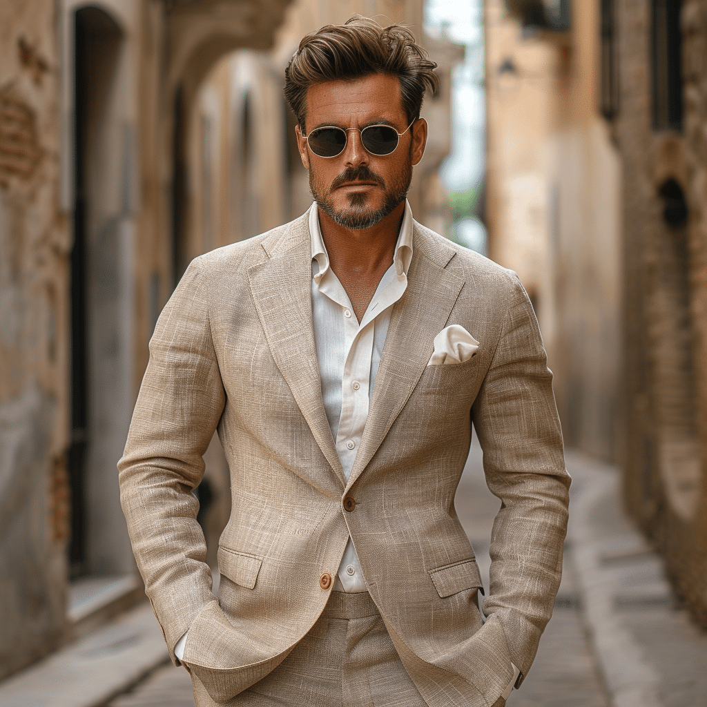 mens linen suit