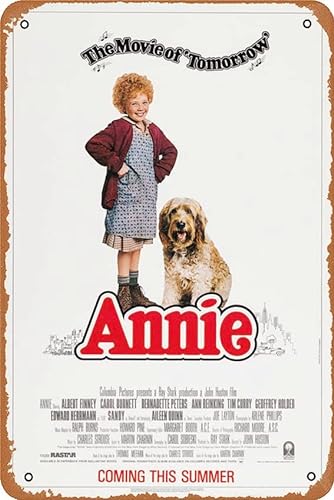 Annie Movie Poster Retro Tin Sign Wall Art Decor Metal Sign Decoration Sign Xinch