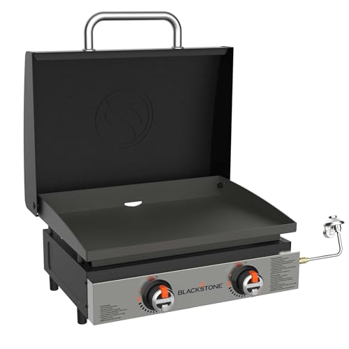 Blackstone Tabletop Griddle, , Heavy Duty Flat Top Griddle Grill Station For Camping, Camp, Outdoor, Tailgating, Tabletop  Stainless Steel Griddle With Knobs & Ignition, Black