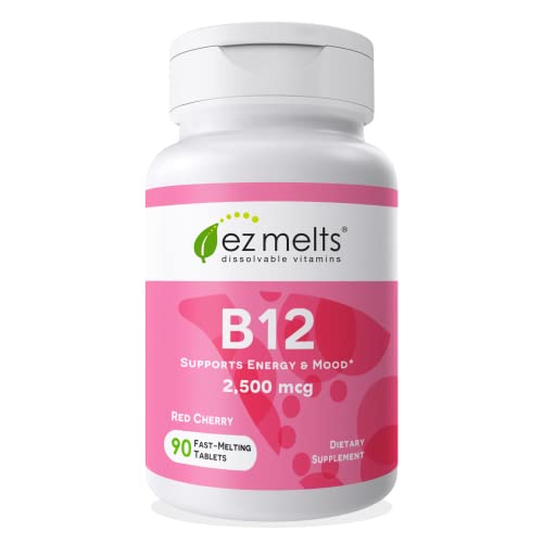 Ez Melts Dissolvable Bvitamin ,Mcg, Methylcobalamin, Sugar Free, Onth Supply.