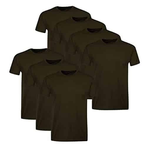 Hanes Men'S Cotton, Moisture Wicking Crew Tee Undershirts, Multi Packs, Black Pack, X Large