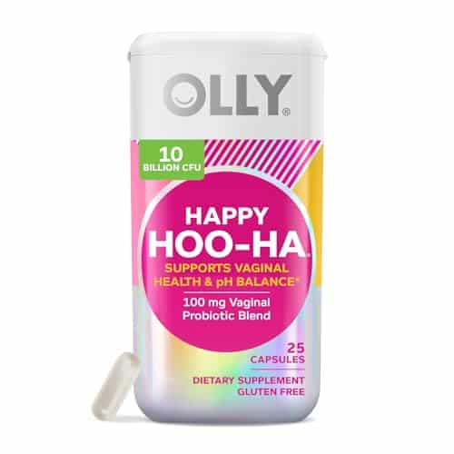 Olly Happy Hoo Ha Capsules, Probiotic For Women, Vaginal Health And Ph Balance, Billion Cfu, Gluten Free   Count