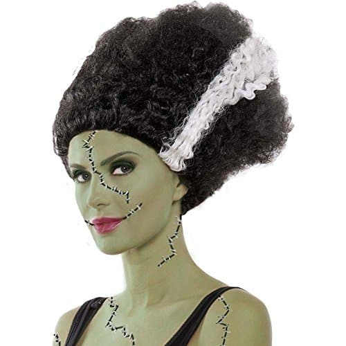 Party King Womens Monster Bride Wig Costume Accessories, Blackwhite, One Size Us