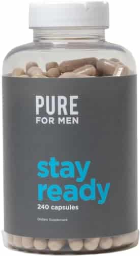 Pure For Men Original Cleanliness Stay Ready Fiber Supplement  Helps Promote Digestive Regularity  Psyllium Husk, Aloe Vera, Chia Seeds, Flaxseeds  Proprietary Formula  Vegan