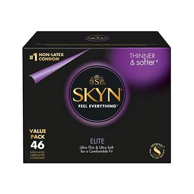 Skyn Elite Non Latex Lubricated Condoms, Ct.