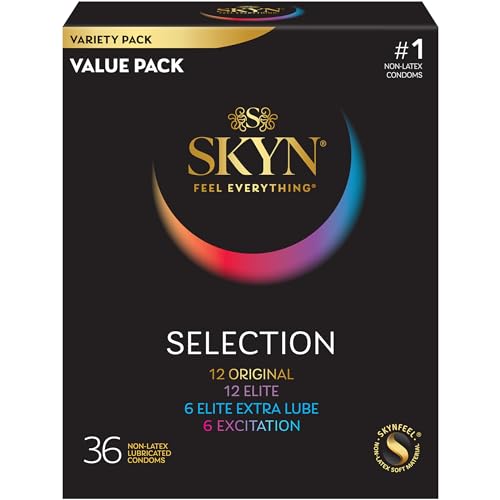 Skyn Selection Non Latex Condoms   Contains Skyn Elite, Original, Excitation, Extra Lube, Condoms, Count