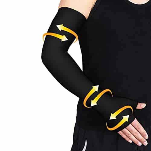 Beister Lymphedema Medical Compression Arm Sleeve With Gauntlet For Men & Women (Single), Mmhg Full Arm Support With Dot Silicone Band, Graduated Compression Arm Brace For Swe