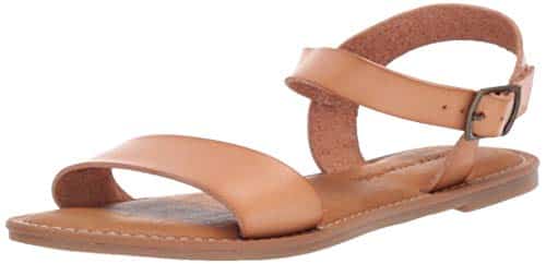 Amazon Essentials Women'S Two Strap Buckle Sandal, Natural,