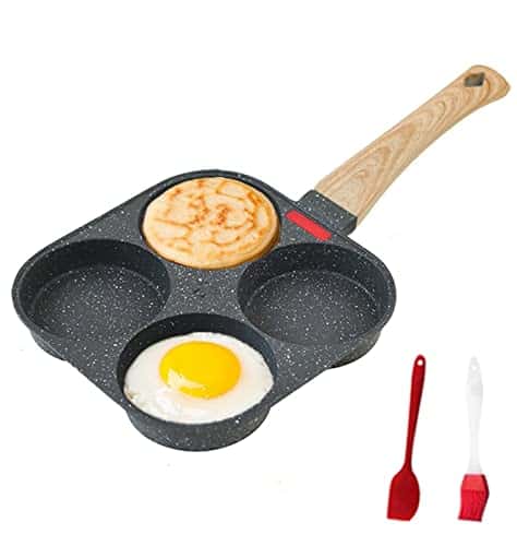 Hupecha Cup Egg Pan Nonstick, And Healthy Granite Egg Frying Pan, Versatile Breakfast Skillet For Eggs, Pancakes, Plett, Crepes, Compatible With Gas Stove And Induction Cookto