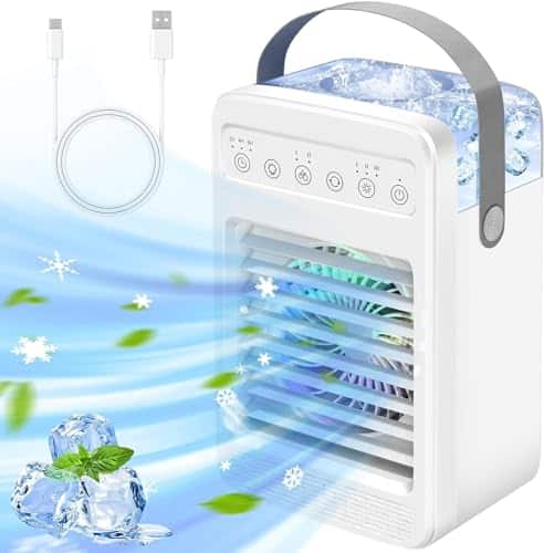 Portable Air Conditioners,Mini Air Conditioners Portable For Room,Oscillating Small Mini Ac With Timer,Speeds Cool Mist,Small Room Air Conditioners For Room