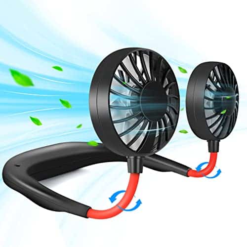 Portable Neck Fan Rechargeable Personal Hand Free Fan Mini Usb Wearable Neckband Sport Fan, Speed Adjustable, Degrees Free Rotation Perfect For Working, Traveling, Office, Rea