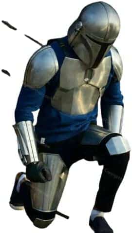 Sx Nautical Instruments Mandalorian Armor Costume With Helmet Full Body Armor Easy To Wear Metal Armor, Metal Silver