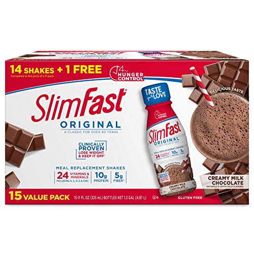 Slimfast Meal Replacement Shake, Original Creamy Milk Chocolate, G Of Ready To Drink Protein For Weight Loss, Fl. Oz Bottle, Count