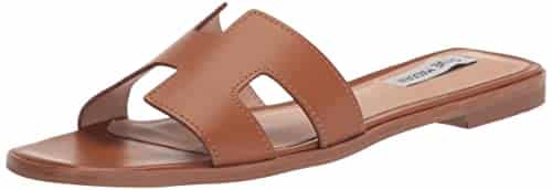 Steve Madden Women'S Hadyn Sandal, Cognac Leather,