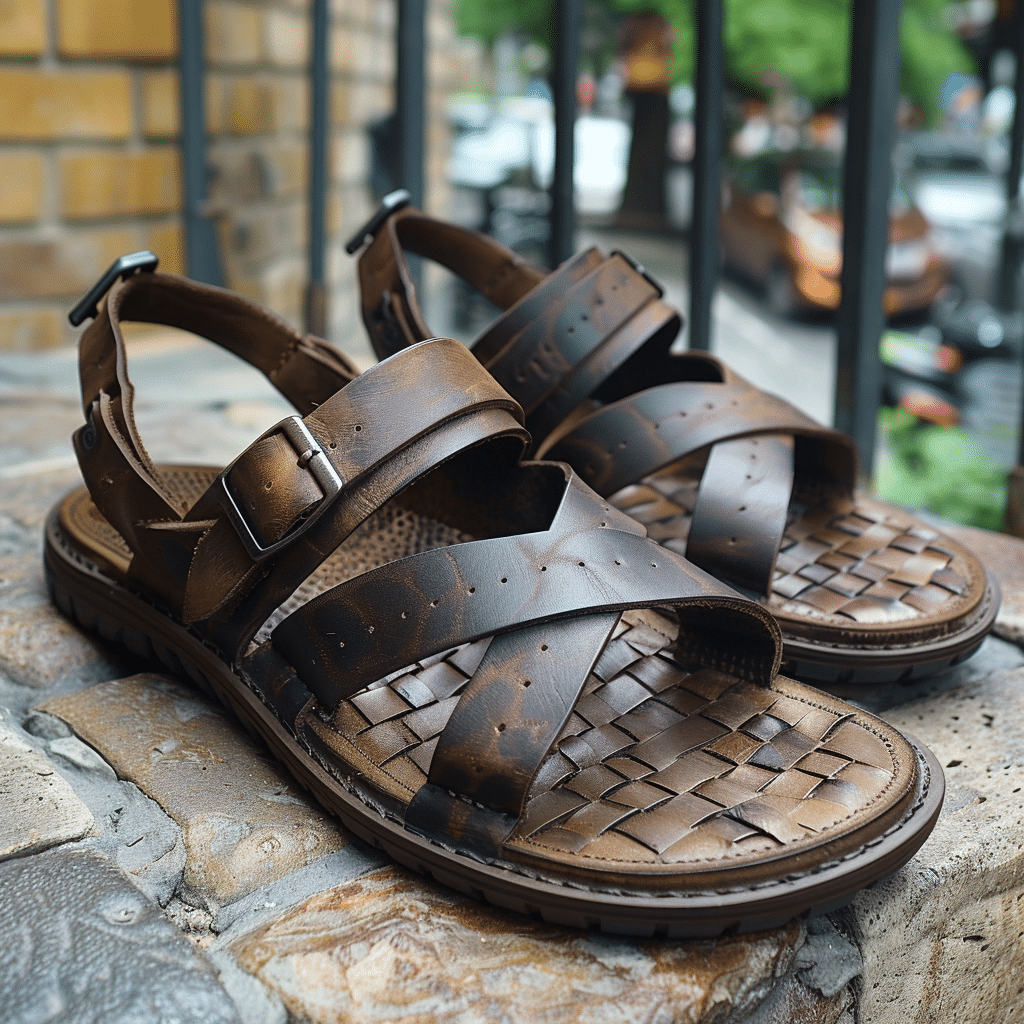 mens leather sandals