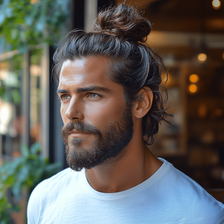 man bun fade