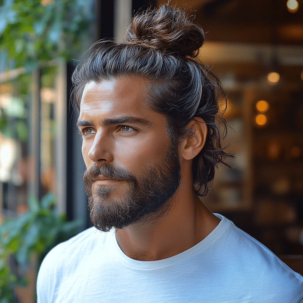 man bun fade