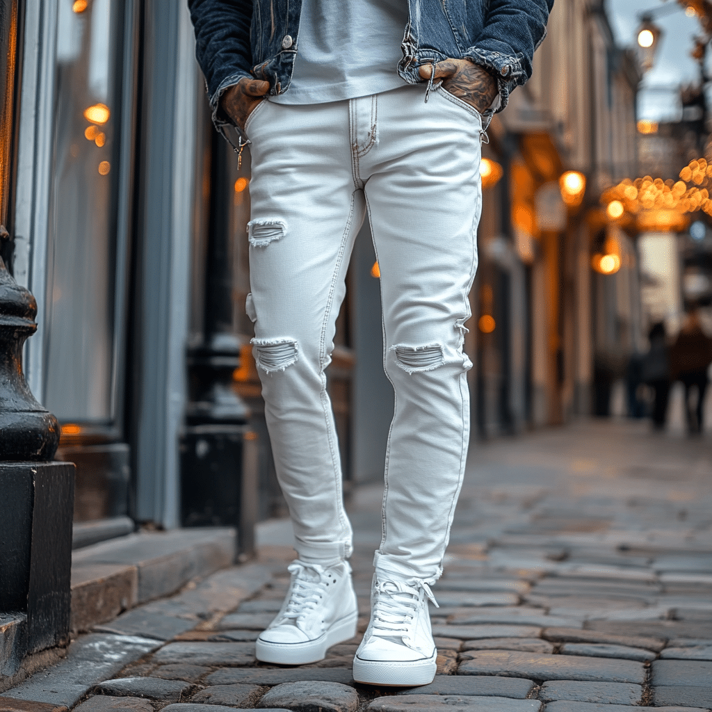 white jeans for men