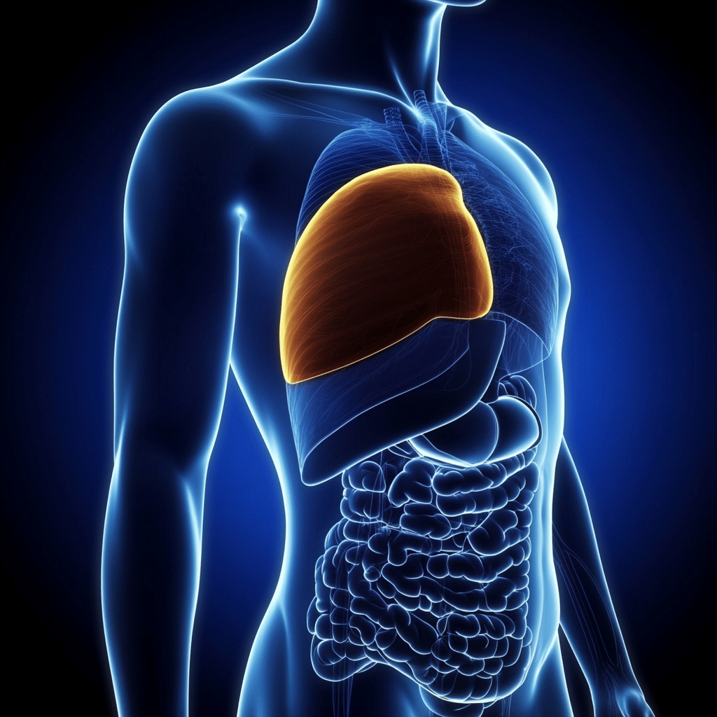 liver location in body